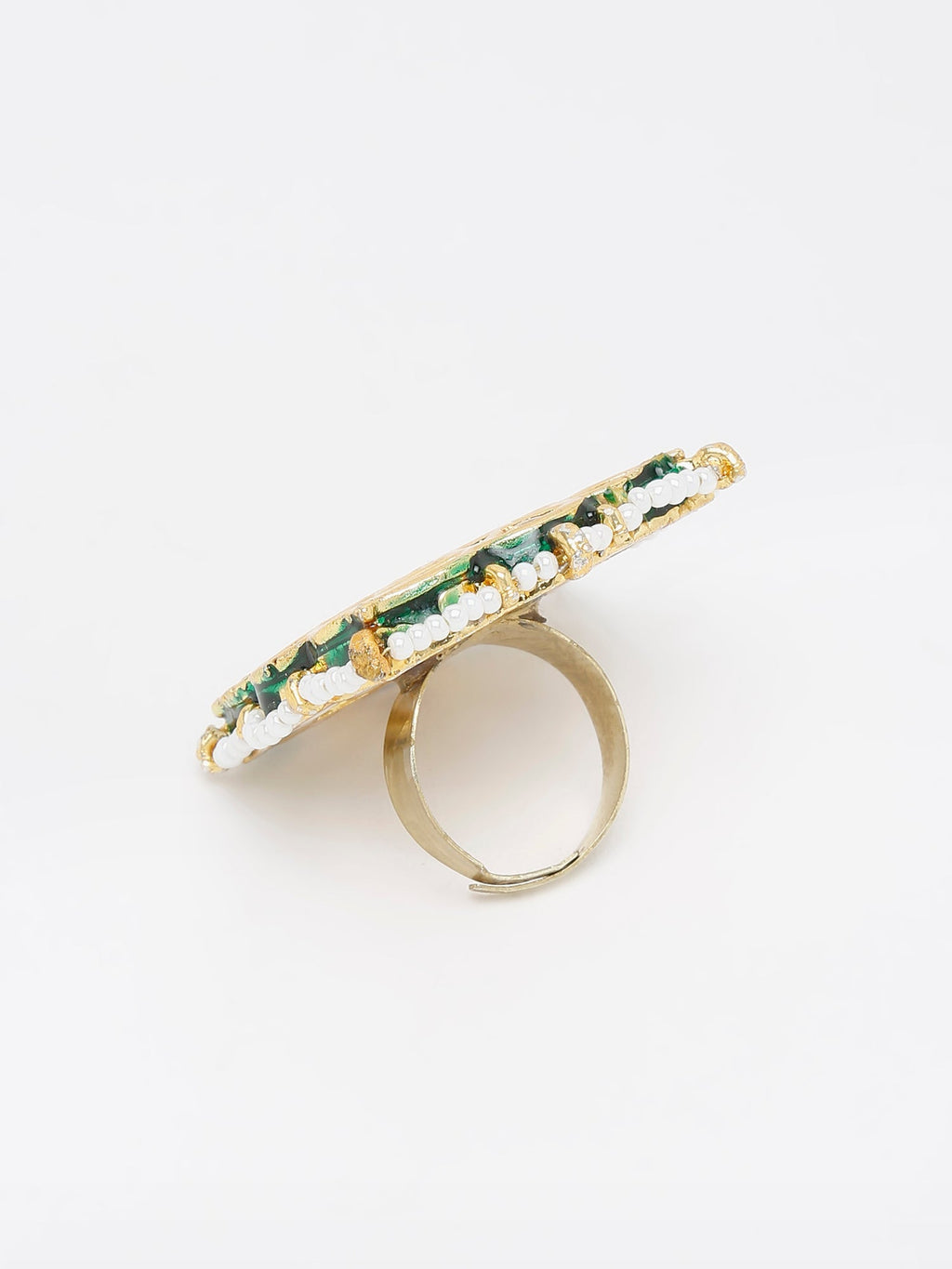 Kundan Cocktail Ring - Ruby Raang - Distacart