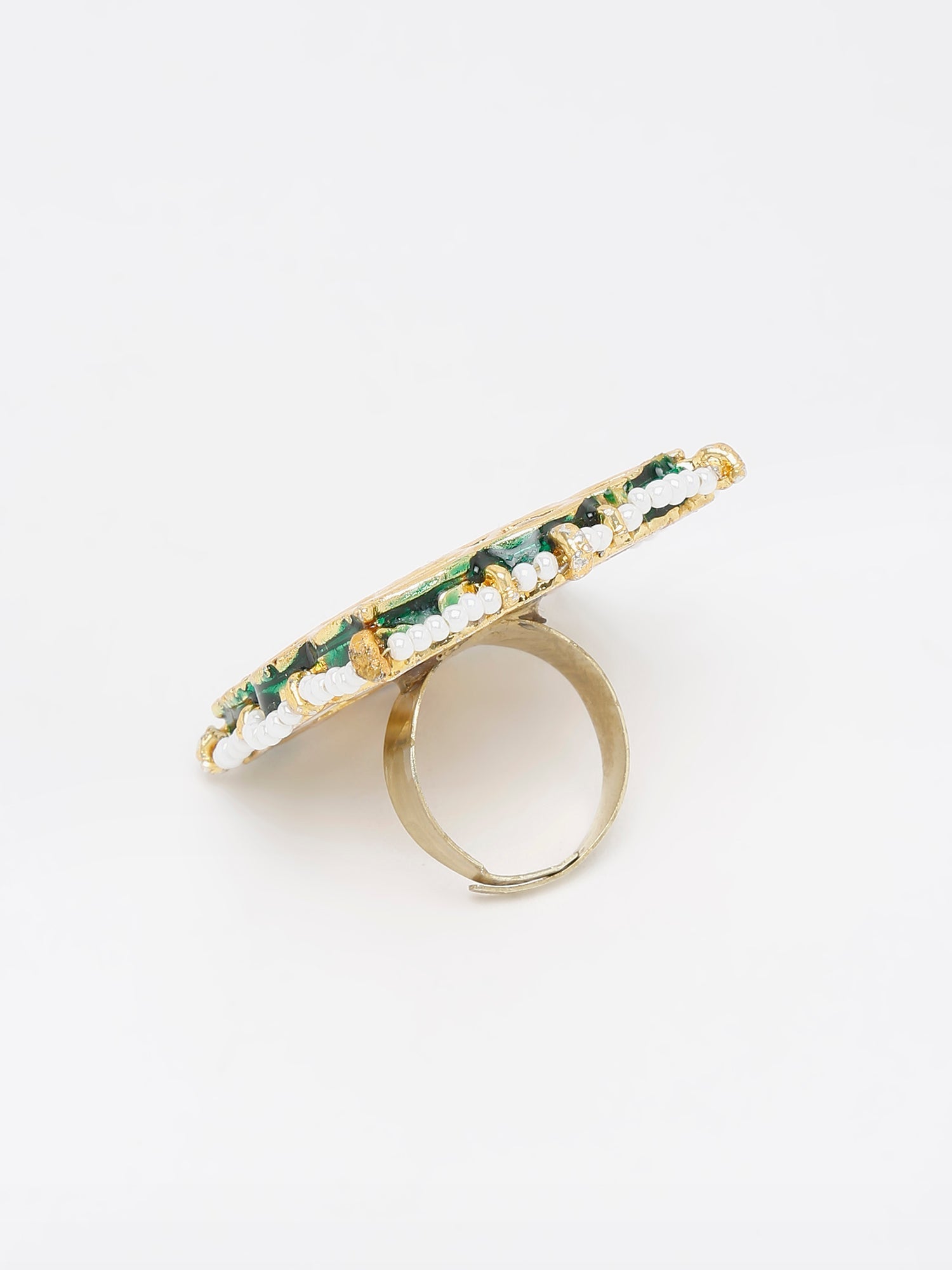 Kundan Cocktail Ring - Ruby Raang - Distacart