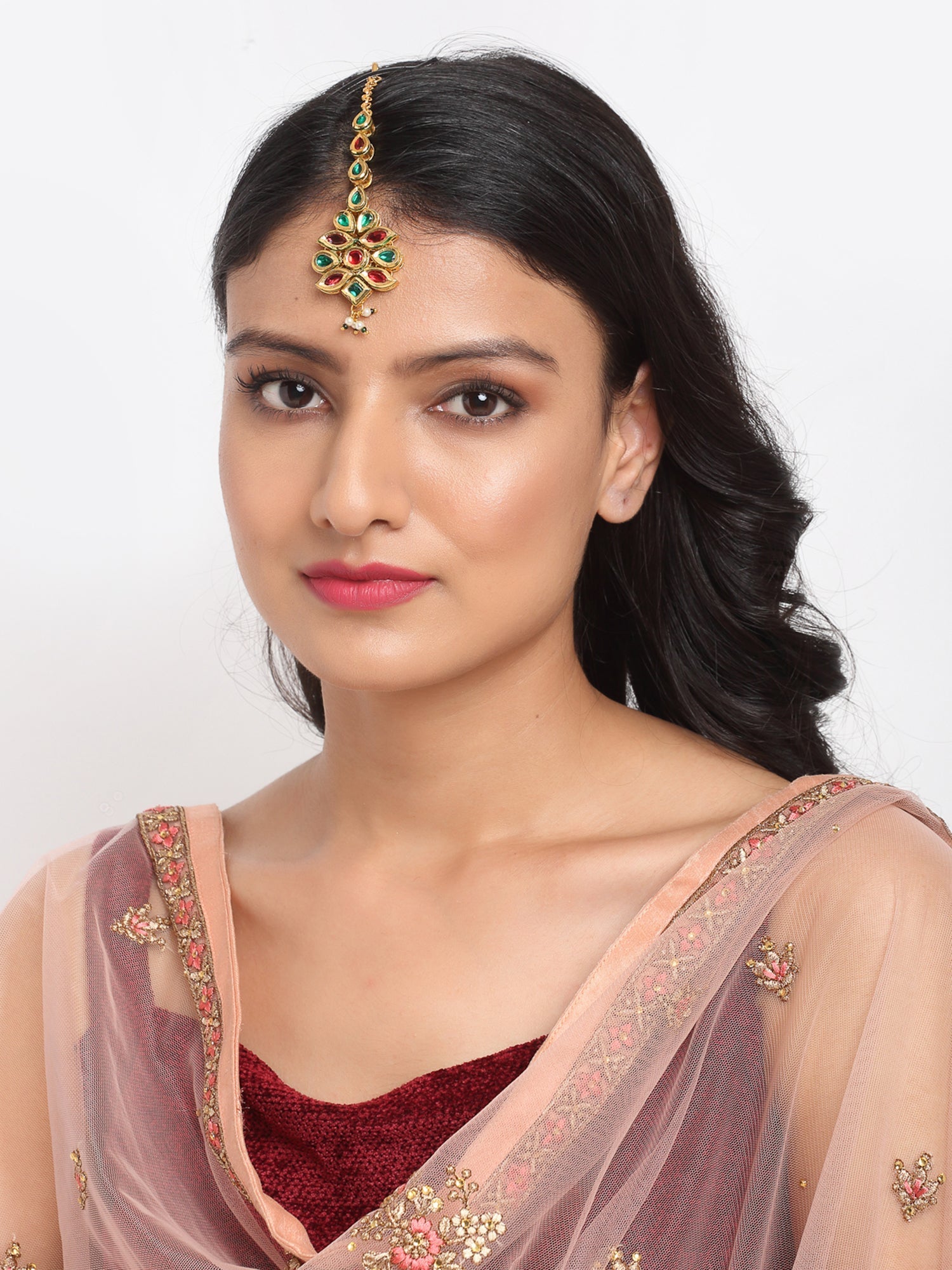 Kundan Maang Tikka - Ruby Raang - Distacart