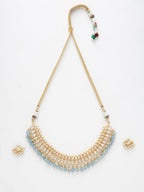 Stone Kundan Choker With Studs - Ruby Raang - Distacart