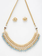 Stone Kundan Choker With Studs - Ruby Raang - Distacart