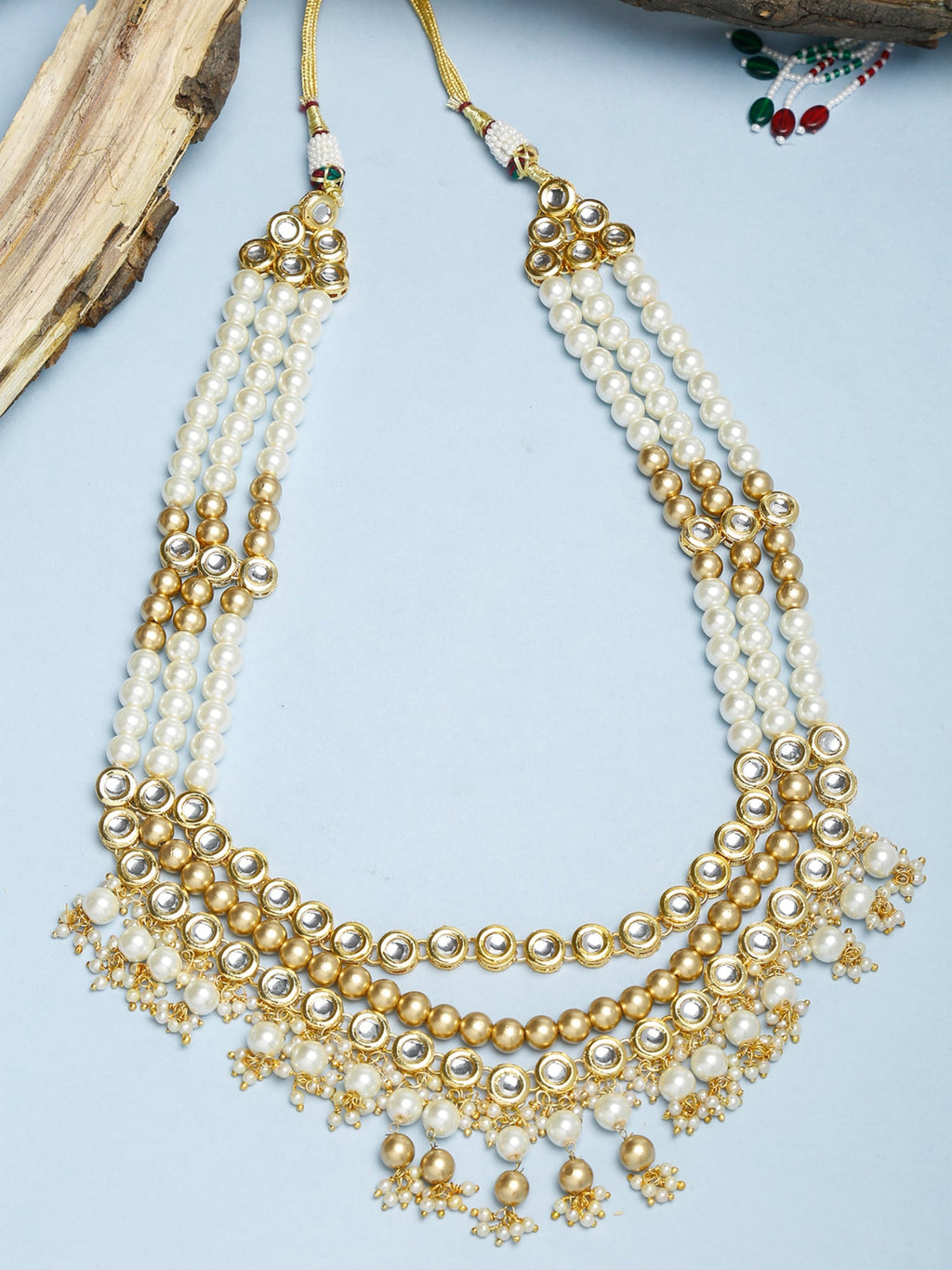 Gold Plated And Kundan Neckpiece - Ruby Raang - Distacart