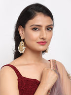 Kundan & Pearl Earrings - Ruby Raang - Distacart