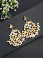 Kundan & Pearl Earrings - Ruby Raang - Distacart