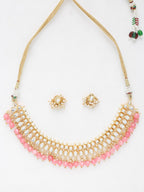 Stone Kundan Choker With Studs - Ruby Raang - Distacart
