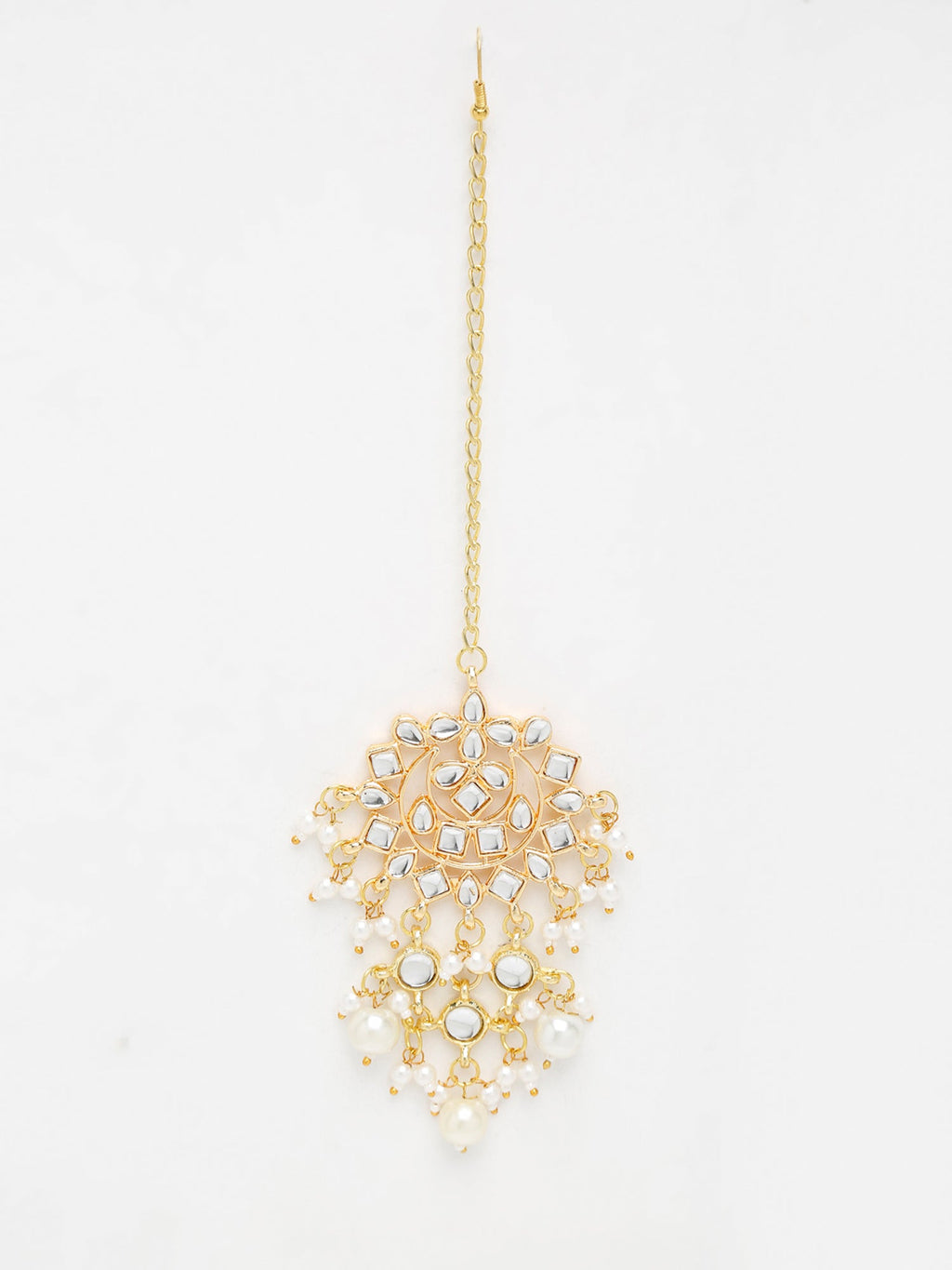 Kundan & Pearl Maang Tikka - Ruby Raang - Distacart