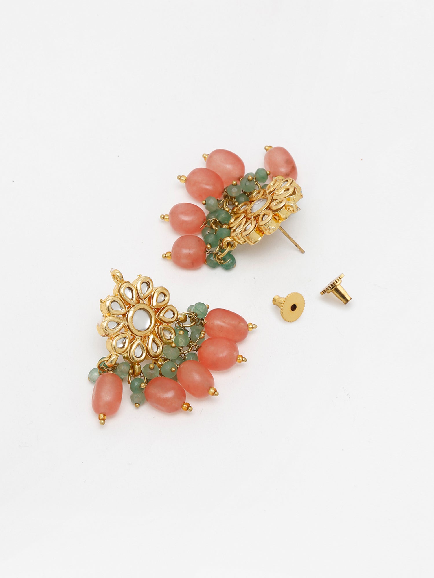 Stone Kundan Earrings - Ruby Raang - Distacart