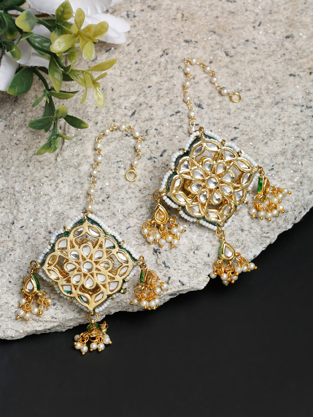 Kundan Studs - Ruby Raang - Distacart