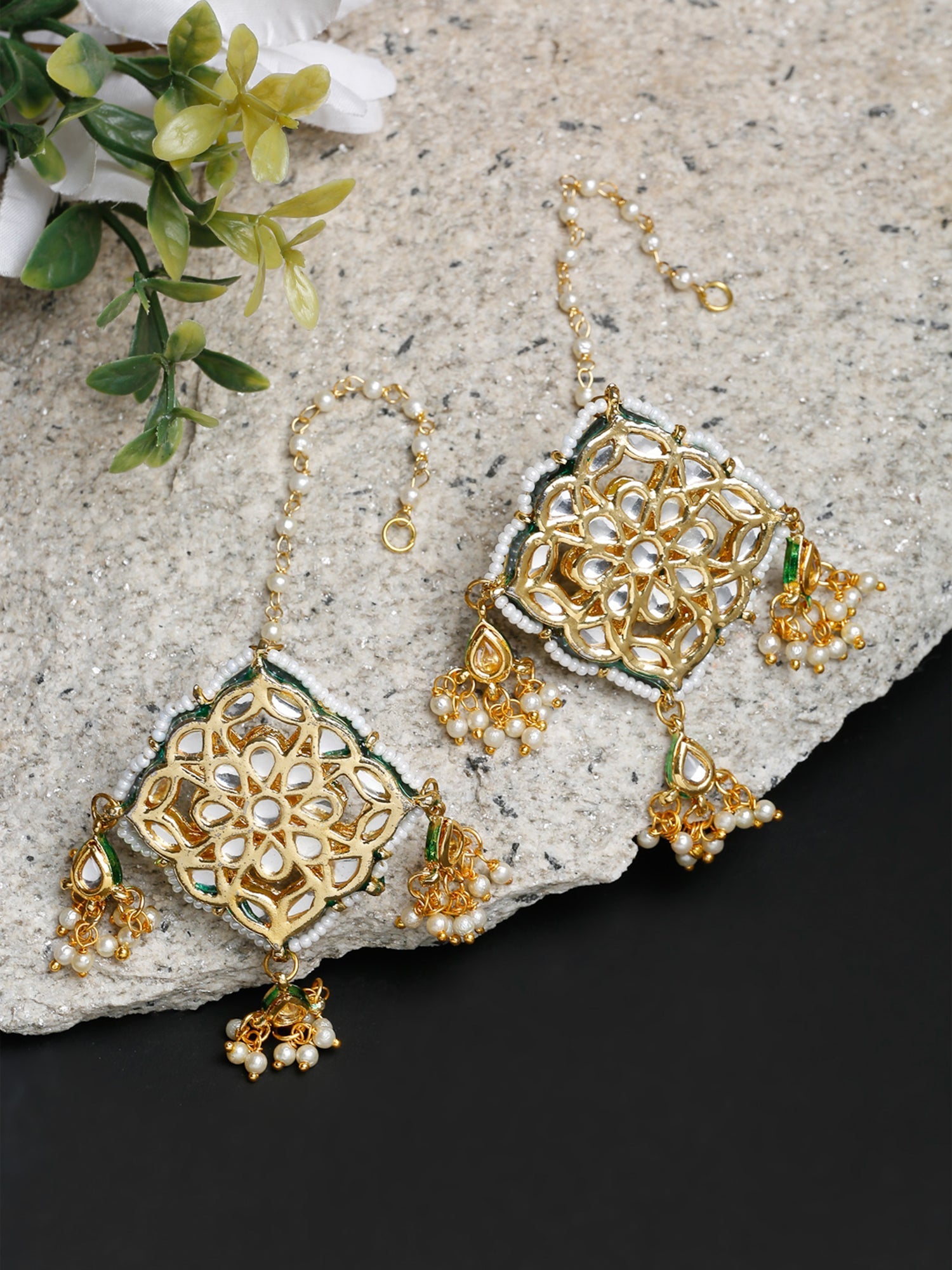 Kundan Studs - Ruby Raang - Distacart