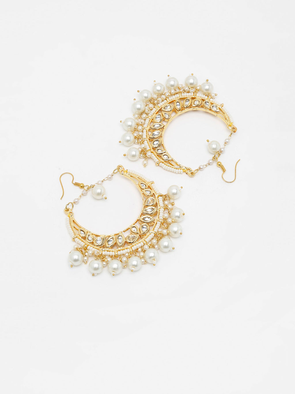 Kundan & Pearl Earrings - Ruby Raang - Distacart