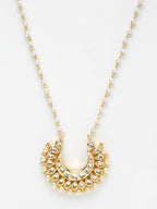 Long Kundan Pearl Neckpiece - Ruby Raang - Distacart
