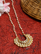 Long Kundan Pearl Neckpiece - Ruby Raang - Distacart
