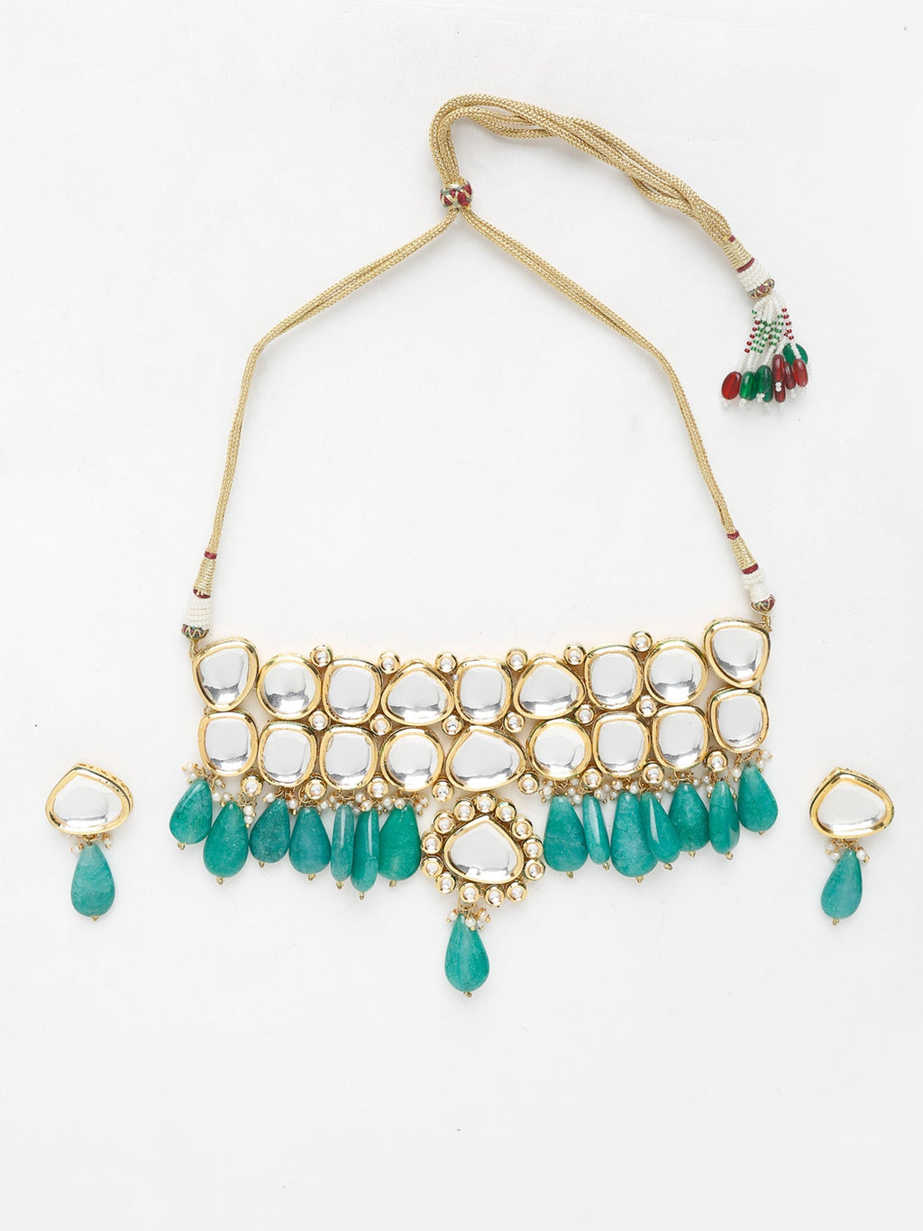 Kundan Choker With Studs - Ruby Raang - Distacart