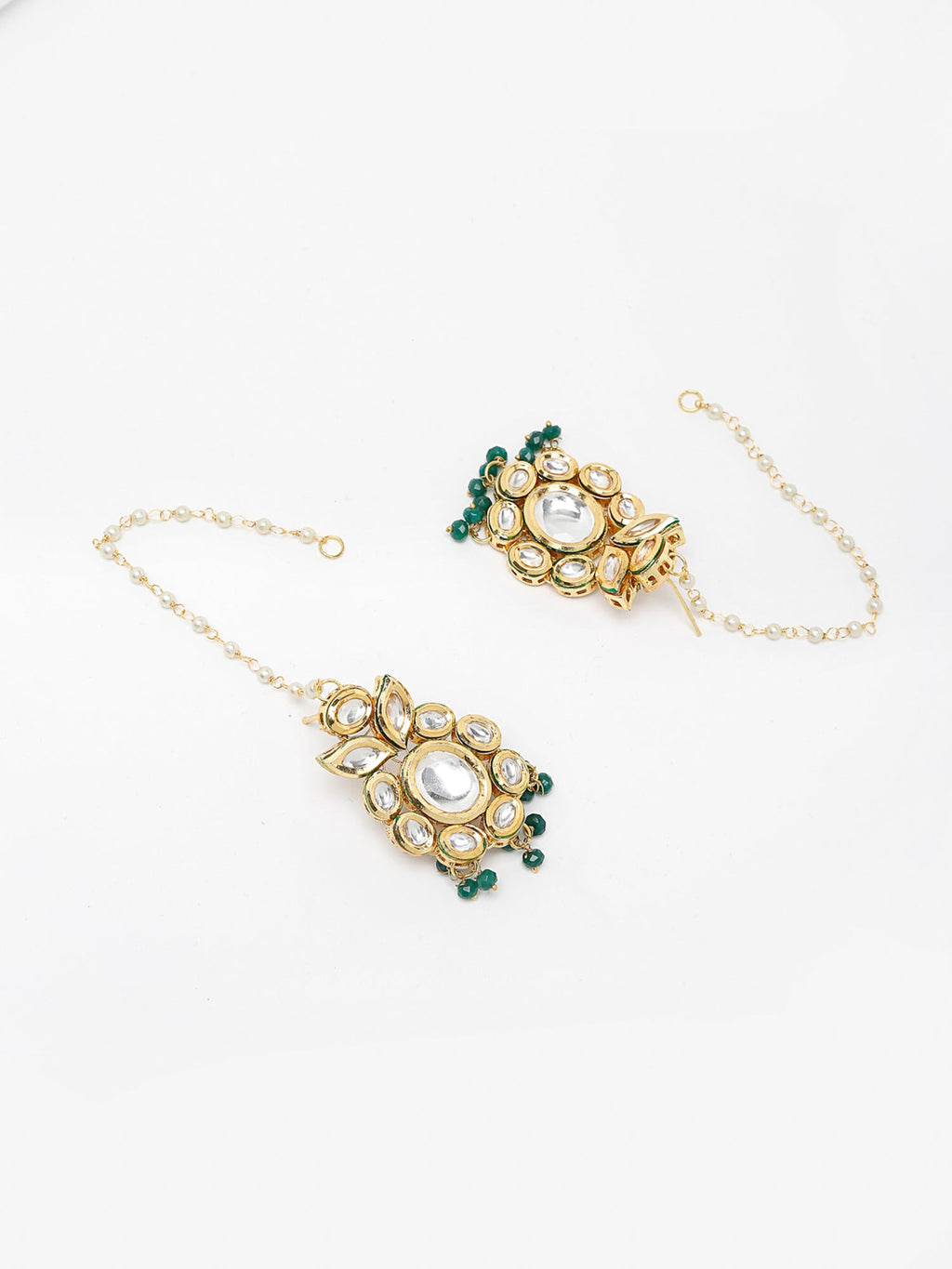 Long Kundan Neckpiece With Earrings - Ruby Raang - Distacart