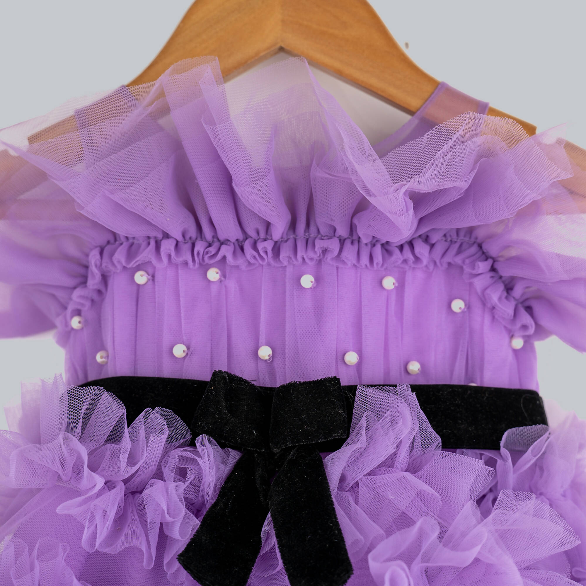 Pink Cow Fashions Purple Frilled Dress