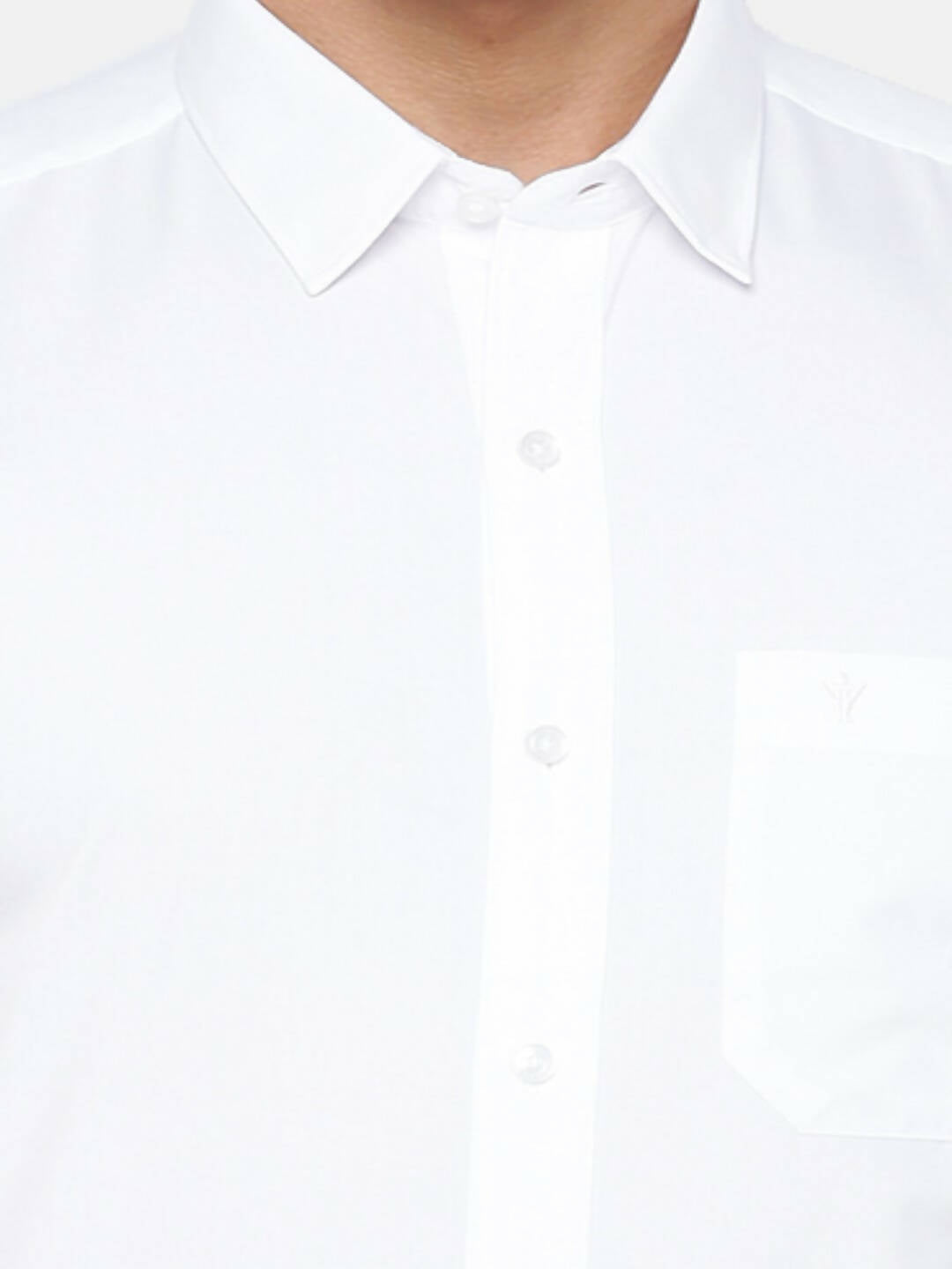 Ramraj Cotton Mens Half Sleeve Formal 100 % Cotton White Shirt