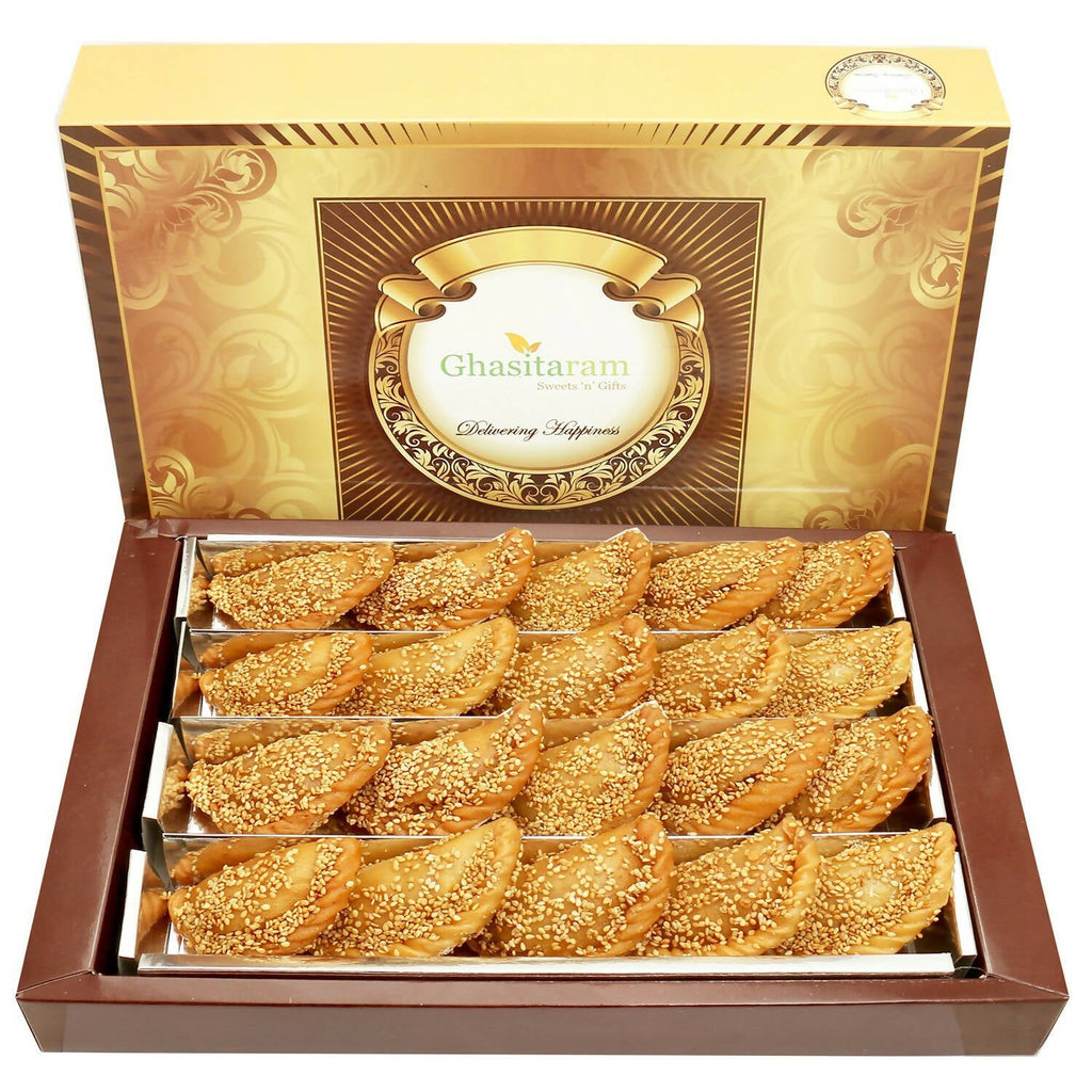 Ghasitaram Holi Sweets - Roasted Til/ Sesame Gujiya - Distacart