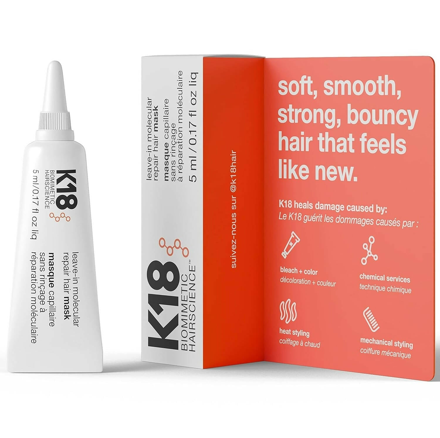 K18 Biomimetic Hairscience Leave-In Molecular Repair Hair Mask