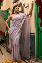 Very Much Indian Mastaani - Pure Mul Cotton Handloom Saree - Lilac - Distacart