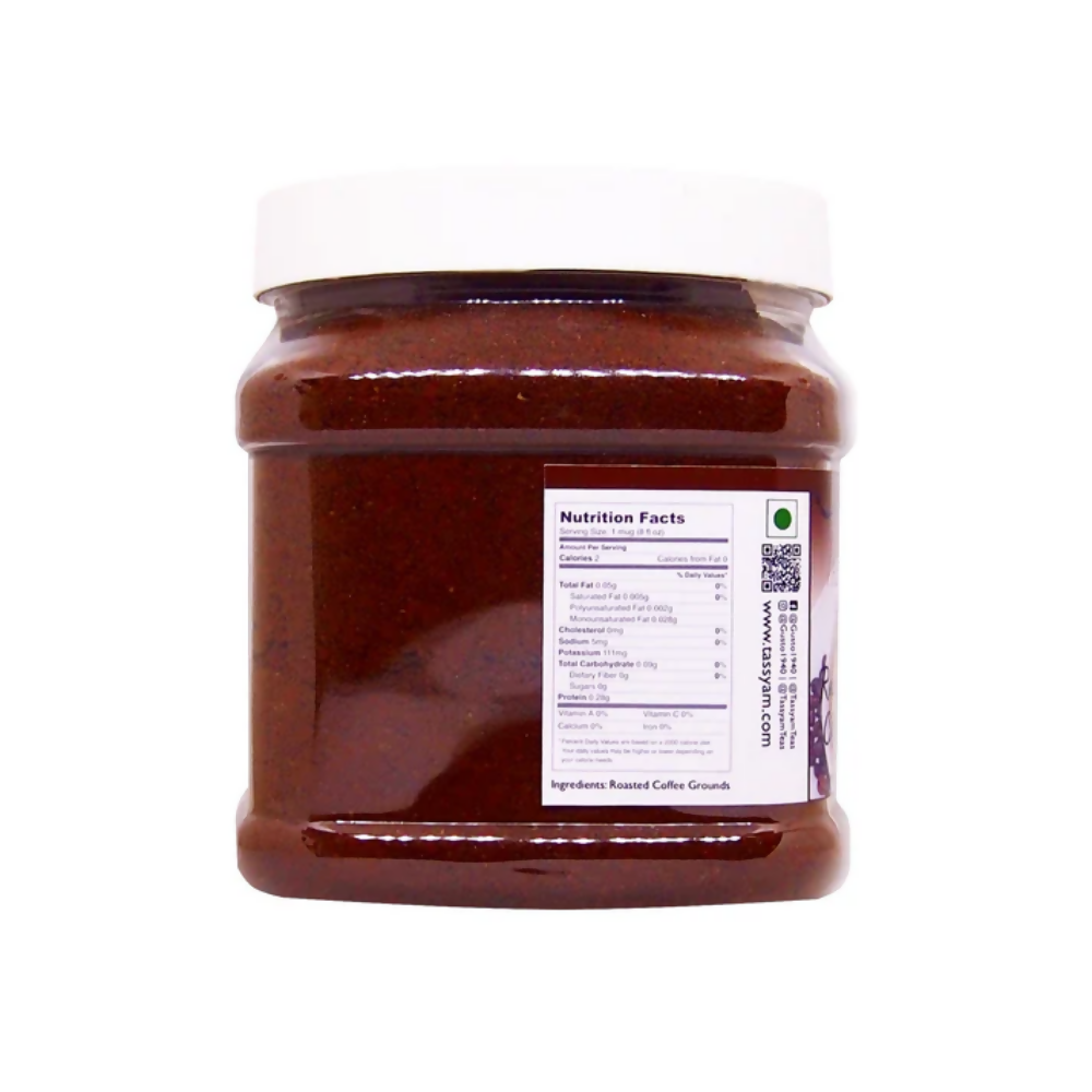 Tassyam Organics Roasted Arabica Coffee Grounds Jar - Distacart