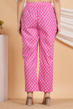 House of RP Women Pink Cotton casual Trouser