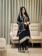 Teeya Creation Black Color Chinon Silk Party Wear Trending Palazzo Set - Distacart