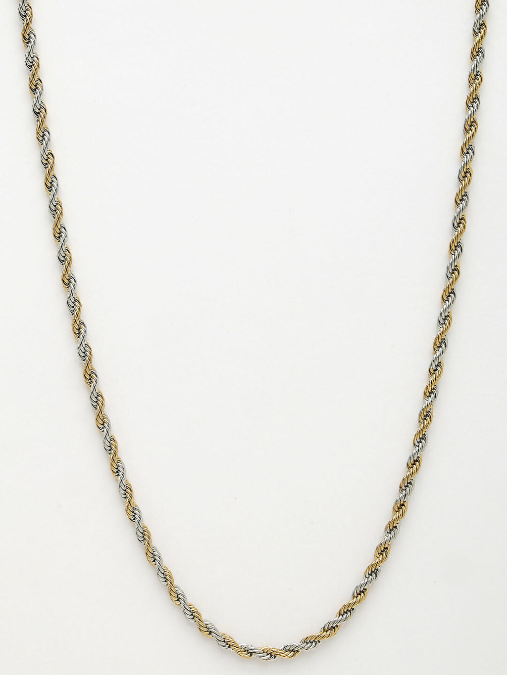 NVR Men's Rhodium-Plated Stainless Steel Chain