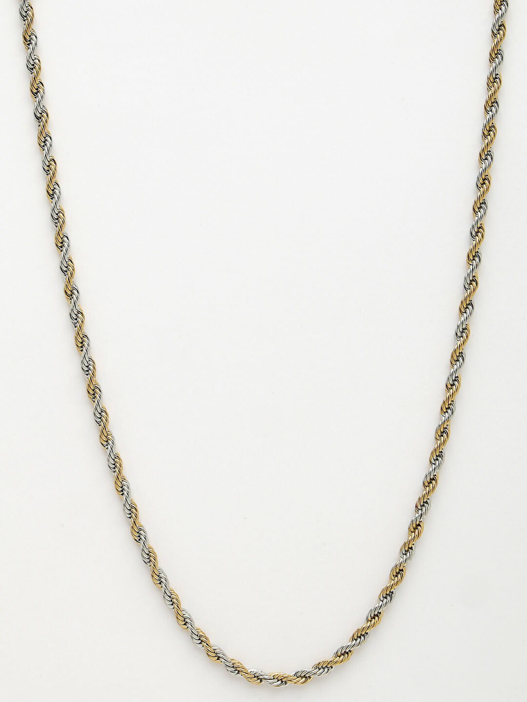 NVR Men's Rhodium-Plated Stainless Steel Chain
