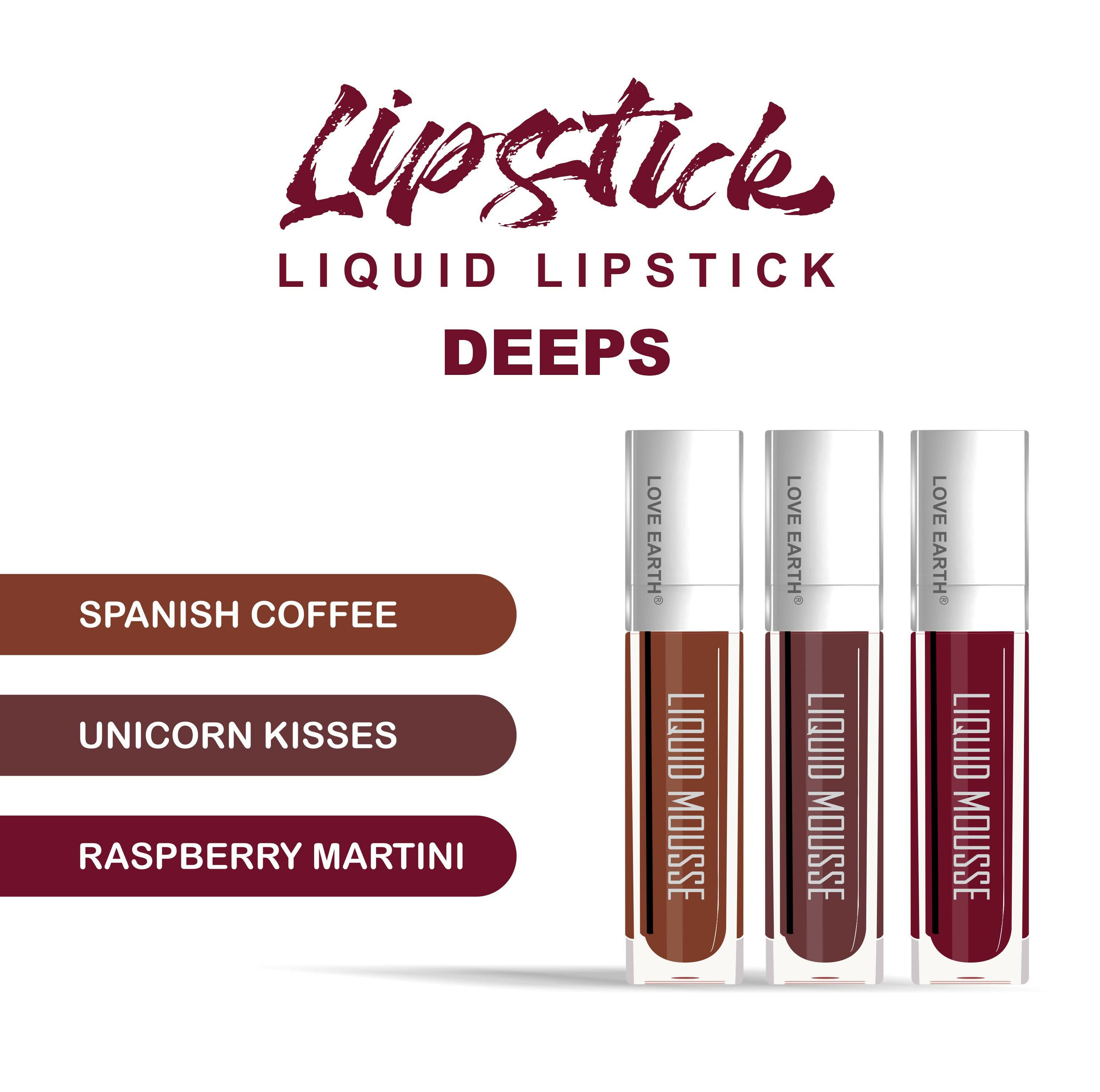 Love Earth Liquid Mousse Matte Lipstick - Deeps