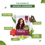 Nisha Henna Based Hair Colour For Women & Men Natural Brown - Distacart
