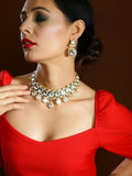 Maharani Kundan Choker with Earrings- Ruby Raang