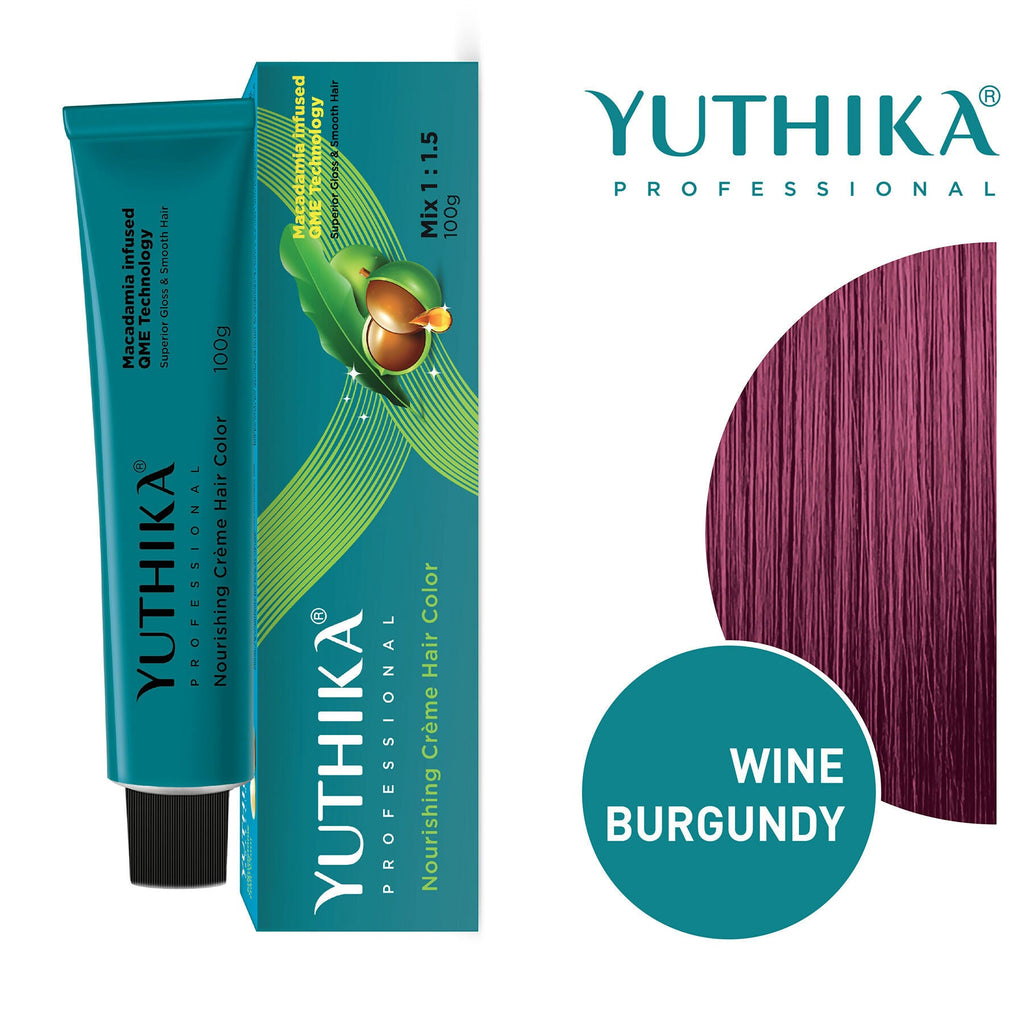 Yuthika Professional Creme Hair Colour - Wine Burgundy