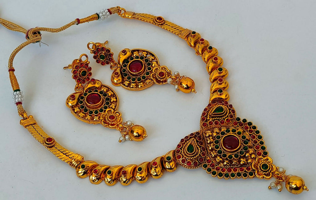 Multicolor Kemp Antique Necklace Set For Women - Distacart