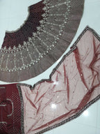 Jyoti Fashion Gorgeous Maroon Taffeta Satin Silk Sequins with Zari Thread & Coding Dori Embroidery Lehenga Choli with Dupatta