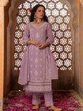 Embroidered & Lace Detailed Kurta With Pant & Embroidered Dupatta Luxury, Multicolor - Hiral Fashion - Distacart