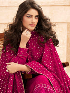 Myra Rani Emboidered Georgette Pant Style Suit