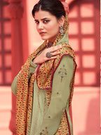 Myra Pista Digital Print French Crepe Palazzo Suit