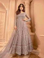 Myra Dusty Pink Heavy Embroidered Anarkali Suit