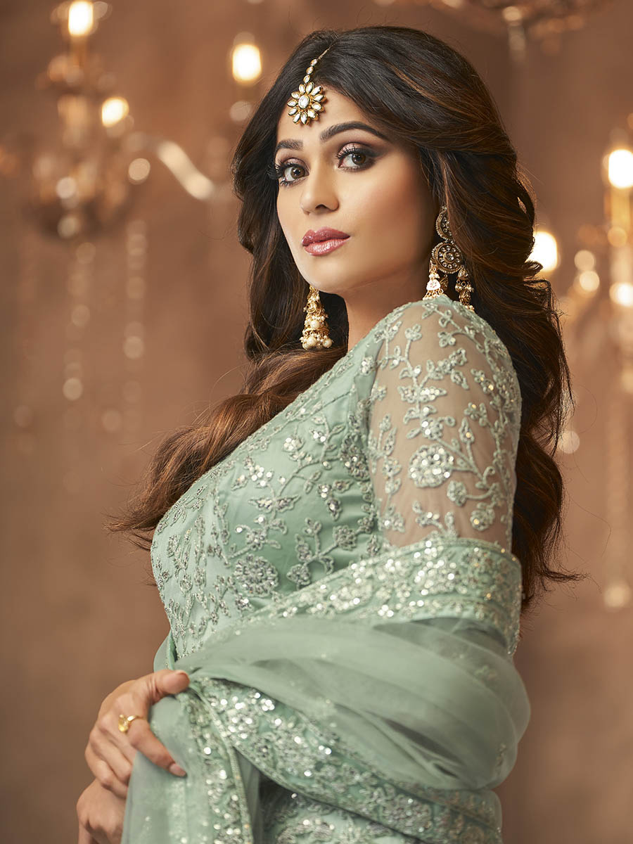 Myra Sea Green Heavy Embroidered Anarkali Suit