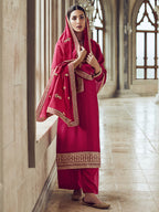 Myra Rani Premium Silk Embroidered Pant Style Suit