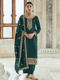 Myra Morepeach Premium Silk Embroidered Pant Style Suit