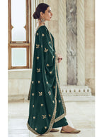 Myra Morepeach Premium Silk Embroidered Pant Style Suit