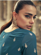 Myra Firozi Real Georgette Gharara Style Embroidered Suit