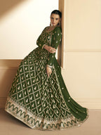 Myra Mehendi Georgette Embroidered Designer Suit