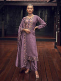 Myra Dusty Lilac Premium Silk Embroidered Suit