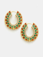 Ruby Raang Gold Polished Multi-Color Kundan Loops