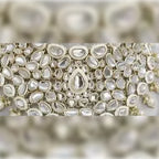 Jewel City Royal Kundan Choker Set with White Beads - Traditional Indian Wedding Jewelry Set with Earrings and Tikka