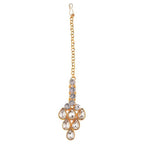 Jewel City Luxurious Gold-Plated Kundan Choker Necklace Set with Maang Tikka and Earrings