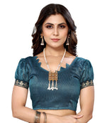 Vamika Goergette Silk Thread Work Rama Bollywood Style Saree