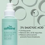mCaffeine 2% Salicylic Acid Niacinamide & Matcha Tea Face Wash
